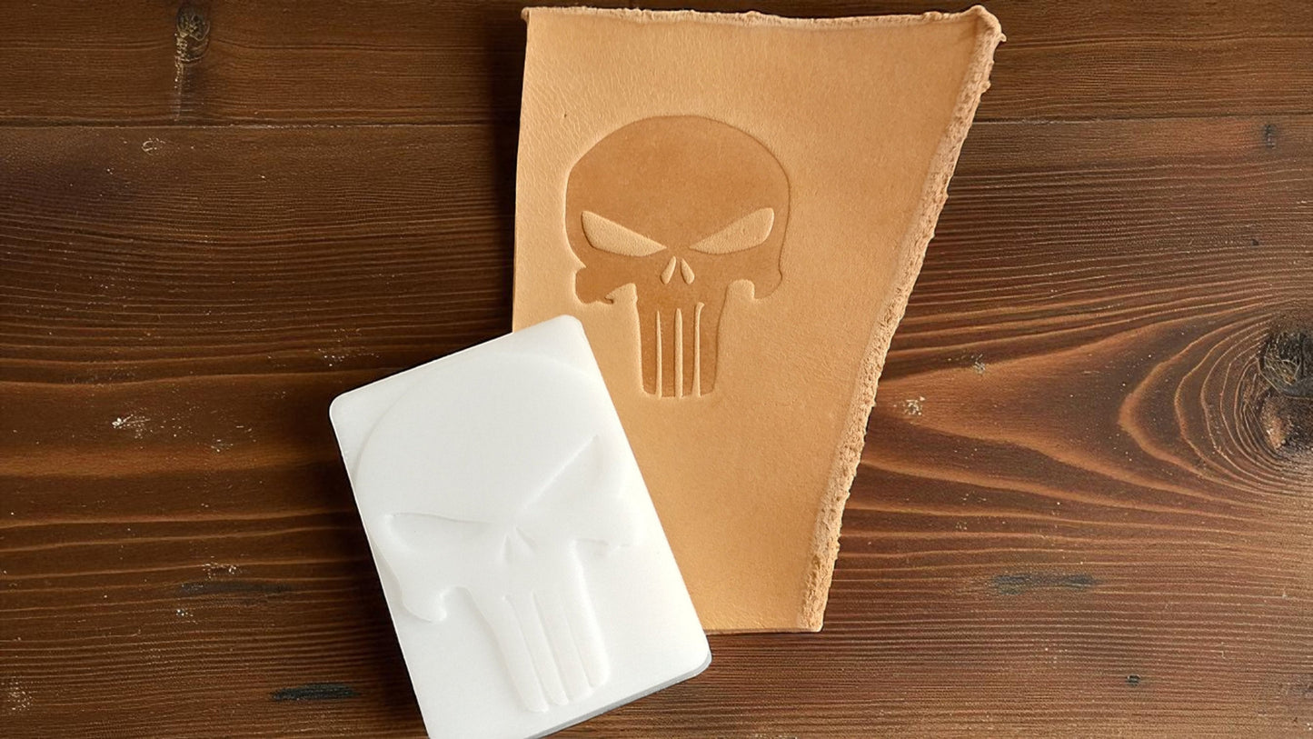 Punisher Inspired Leather Stamp