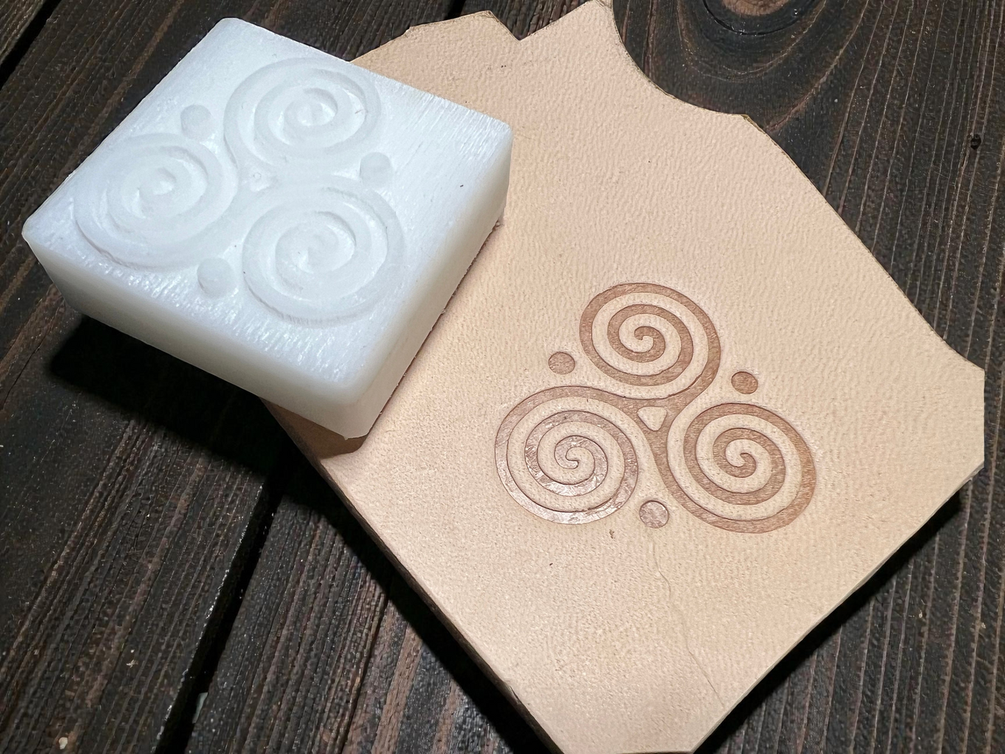 Triskelion Leather Stamp