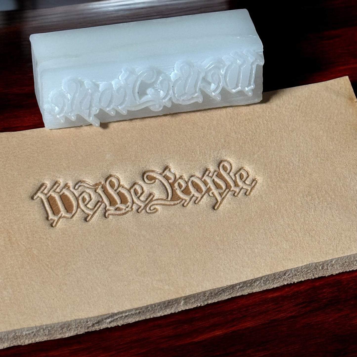 We The People Leather Stamp