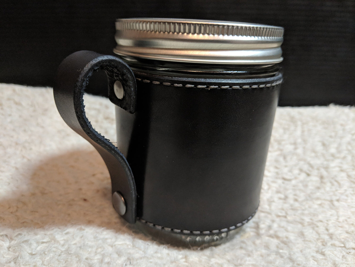 Leather Mug Lugger - Mason Jar Sleeve