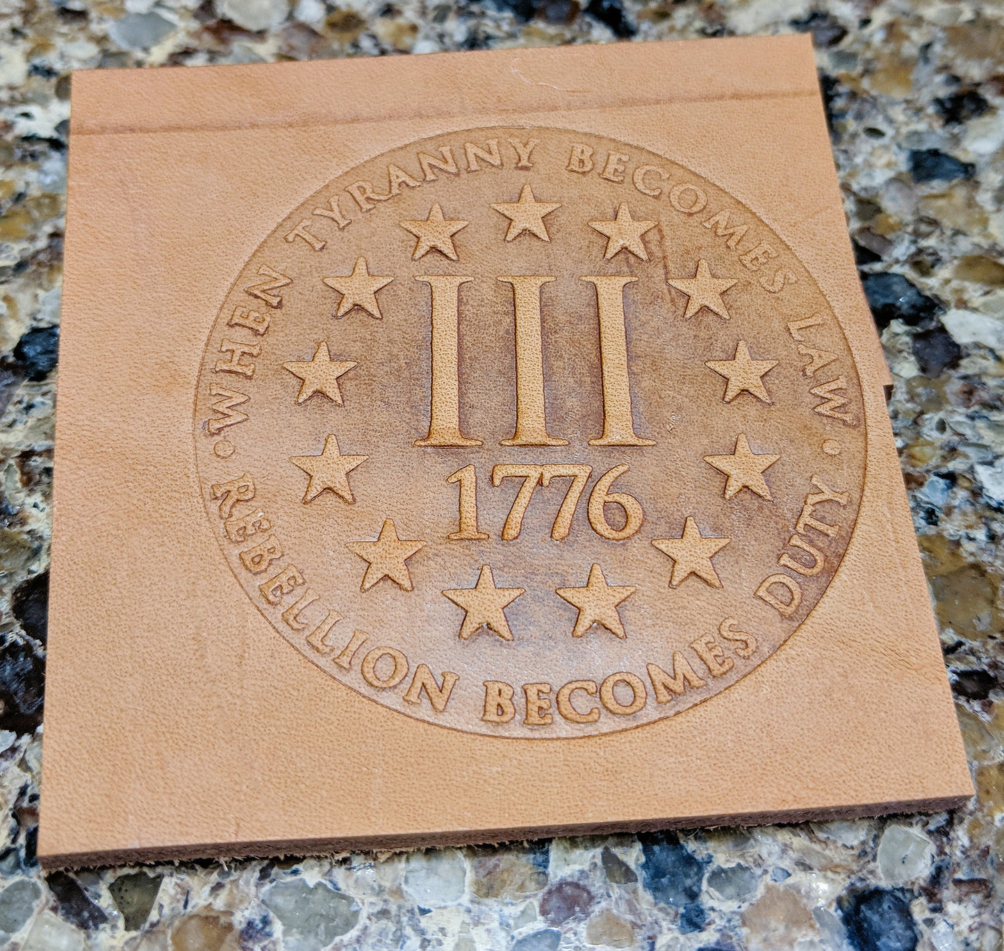 1776 Insignia Leather Stamp