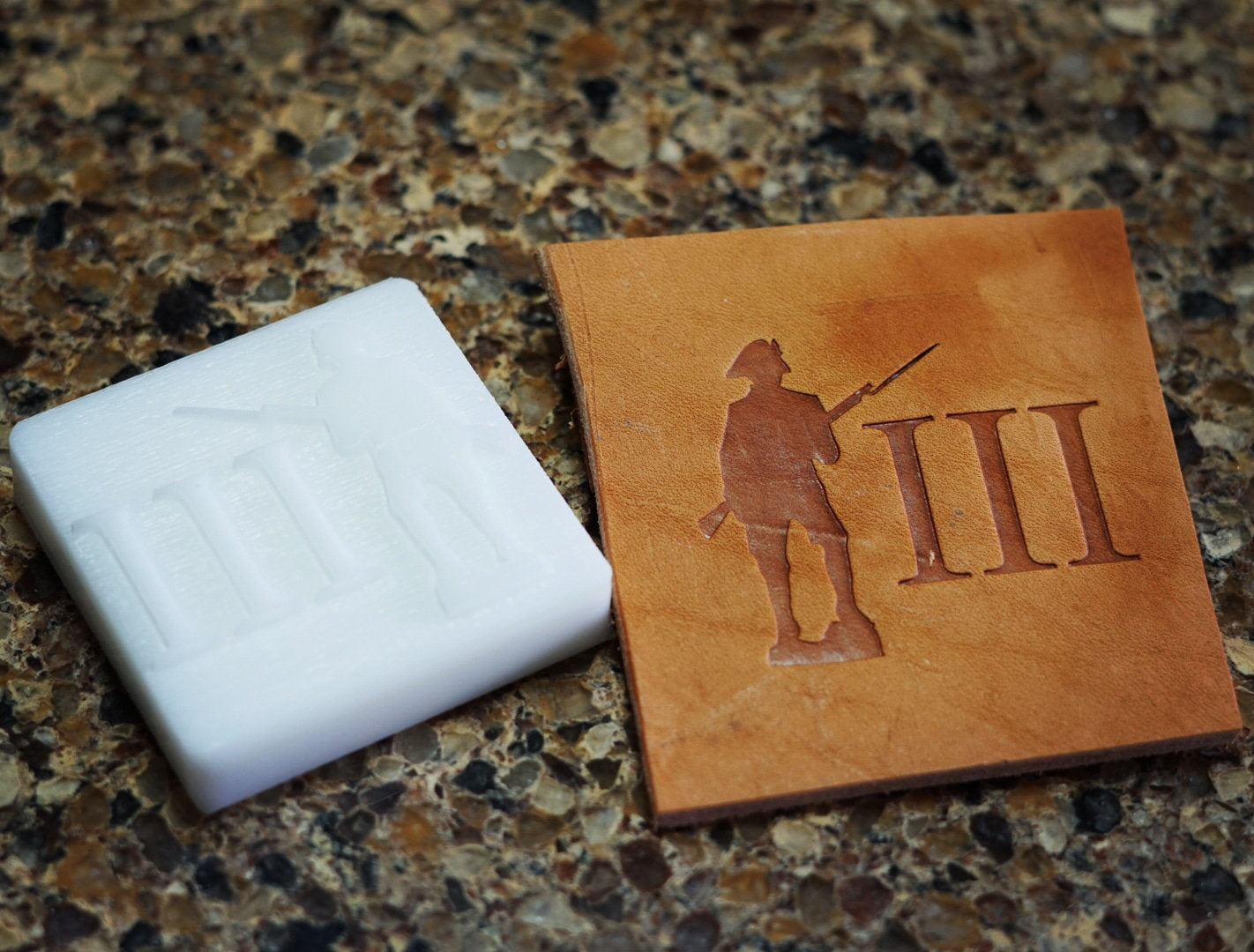 Patriot 3%er Leather Stamp