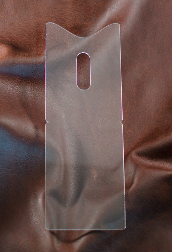 Acrylic Folded Card Wallet w/ Thumb Slide Template