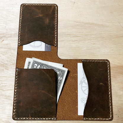 Nomad Leather Tri-fold Minimalist Wallet