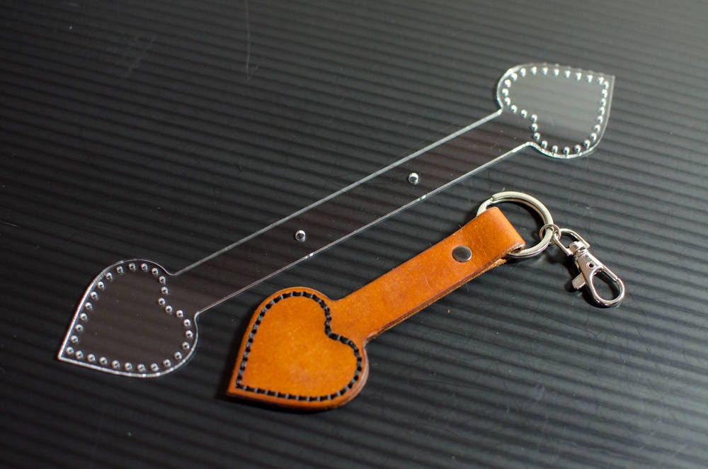 Heart Shaped Acrylic Keychain Template