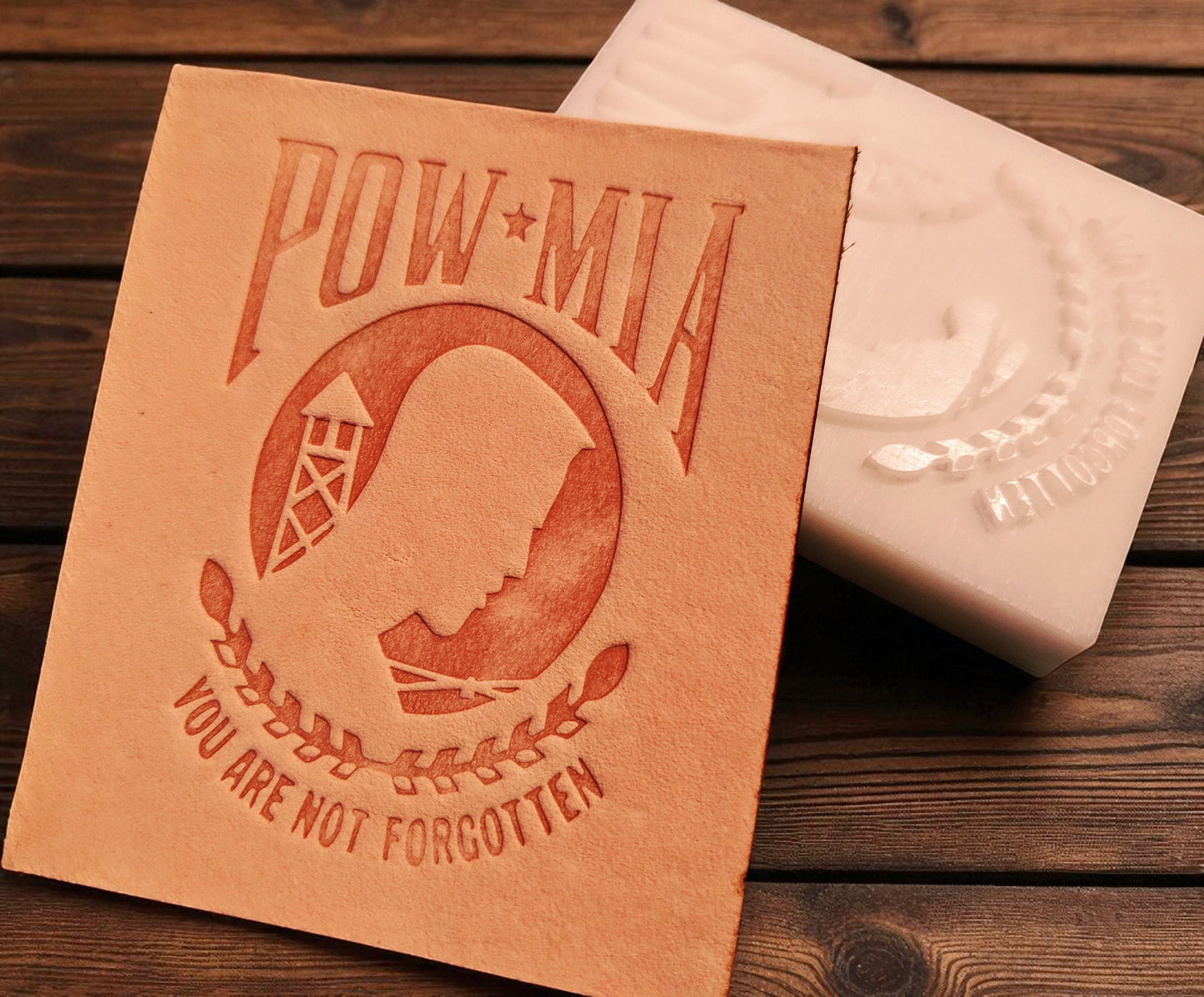 POW - MIA Leather Stamp