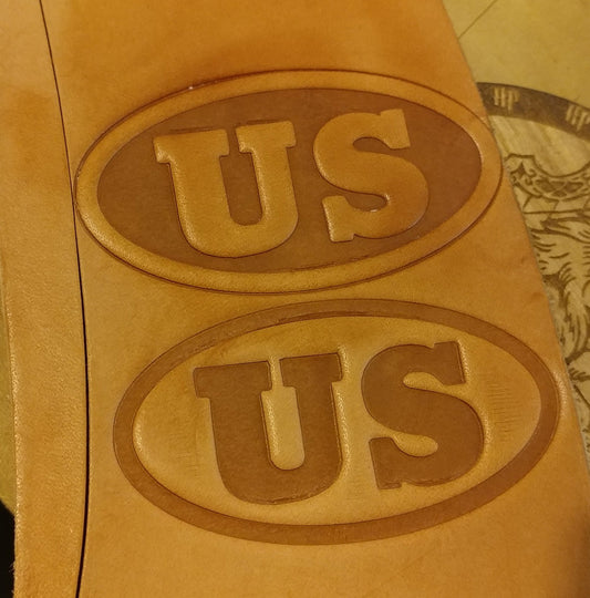 US Cavalry Reenactment Leather Stamp